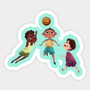 Playing football Sticker